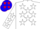 White, blue lightning bolt, red stars, red sleeve, blue sleeve, white stars