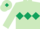 LIGHT GREEN, DARK GREEN triple diamond and diamond on cap