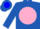 Royal blue, blue ''c'' on pink ball
