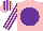 Pink, purple disc, striped sleeves and cap
