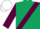 Dark green, maroon sash and sleeves, white cap