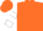 Orange, white circled white 'a', white bars on sleeves