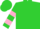 Lime green, pink s, pink bars on sleeves