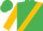 Emerald green, gold sash, gold sleeves, emerald green cap