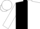 Black, white halves with 'a', black and white sleeves, white cap