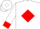 White,red cuffs & trim,'3r' in red diamond on back