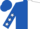 Royal Blue and White (halved), Royal Blue sleeves, White stars, Royal Blue cap