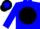 Blue, black disc and cap