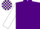 Purple, white sleeves, check cap