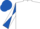 White, royal blue and white diabolo on sleeves, royal blue cap