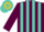 Maroon, Gold and Turquoise stripes, hooped cap