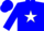 Blue, blue 'm' on white star