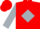 Red, silver diamond, red 'a', silver diamond seam on sleeves, red cap
