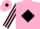 Pink, black diamond framed chess emblem, black 'huitron', black diamond stripe on sleeves