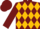 Burgundy, gold logo, gold diamonds on burgundy sleeves, burgundy cap