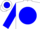 White, white 'tlw' on blue ball, blue ball on sleeves