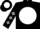 Black, white ball, green shamrock, grey diamonds on sleeves