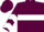 Maroon, white hoop, white chevrons on sleeves, maroon cap