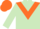 Light green, orange chevron, orange cap