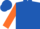 Royal blue, orange sleeves & 'w' front & back