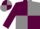 Maroon and gray quarters, maroon sleeves