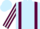 Light blue, maroon braces, maroon and white striped sleeves