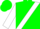 Green, green shamrock on white sash ,white sleeves