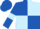 Royal blue and light blue (quartered), royal blue sleeves, light blue armlets, royal blue cap