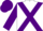 White, Purple cross belts, sleeves and cap
