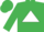 EMERALD GREEN, WHITE triangle