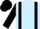 Light blue body, black braces, black arms, black cap