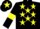 Black, yellow stars, armlets and star on cap