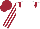 White body, garnet epaulettes, white arms, garnet striped, garnet cap