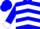 Lt blue, white horseshoe b, white chevrons & cuffs