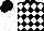 Black and white diamonds, white sleeves