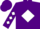 Purple, white diamond frame, white diamonds on sleeves, purple cap