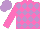 Rose body, mauve diamonds, rose arms, mauve cap