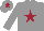 Grey, Maroon star and star on cap