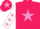 Rose body, mauve star, white arms, mauve stars, rose cap, mauve star