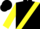 Black, yellow sash, yellow cuffs on sleeves