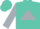 Turquoise, silver triangle, silver sleeves