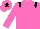 Rose body, black epaulettes, rose arms, rose cap, black star