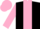 Black, pink panel & sleeves, pink cap