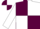 Maroon, white yoke and shamrock, maroon and white quartered sleeves