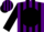 Purple, purple 'ccv' on black ball, black stripes on sleeves