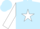 Light blue, white star, white sleeves