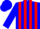 Blue, white, and red vertical stripes