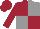 Maroon and grey (quartered), maroon sleeves
