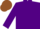 Purple, brown trim, matching cap