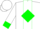 White, 'k' on green diamond, green diamond stripe and cuffs